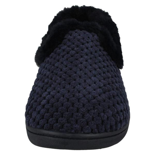 Padders Ladies Padders Textured Trimmed Full Slippers Misha