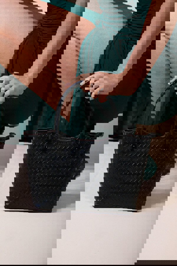 SVNX Braided Textured Crossbody Tote