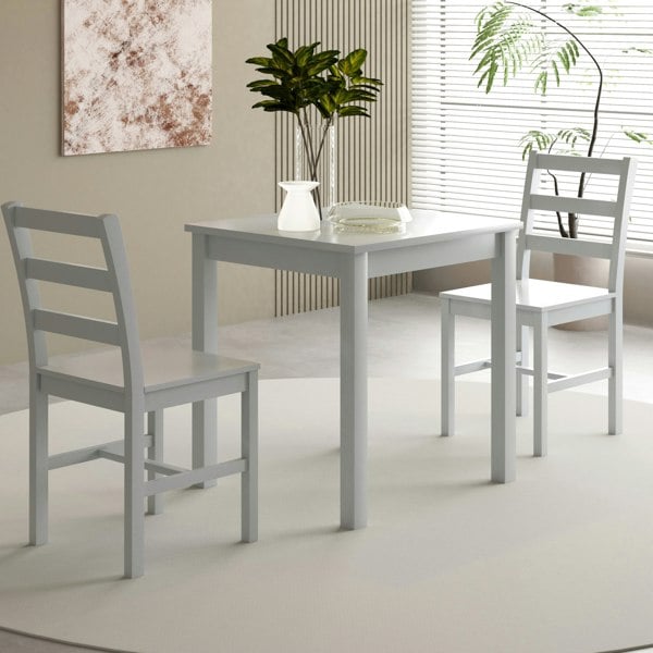 Comfy Living Wooden Dining Table Set 2 or 4 Chairs Various Colours Kitchen Dining Furniture