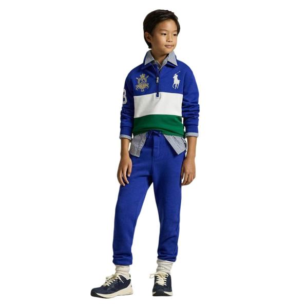 Ralph Lauren Childrens/Kids Ribbed Cuff Slim Joggers - Azure - 