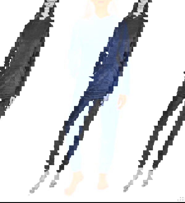 Smart Living Ladies Fleece Hoodie & Jogger Set - Navy