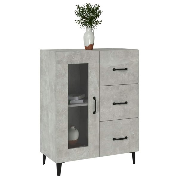 Berkfield Sideboard Concrete Grey 69.5x34x90 cm Engineered Wood
