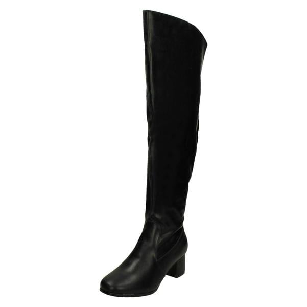Spot On Ladies Spot On Wide Fitting Knee High Boots F51088