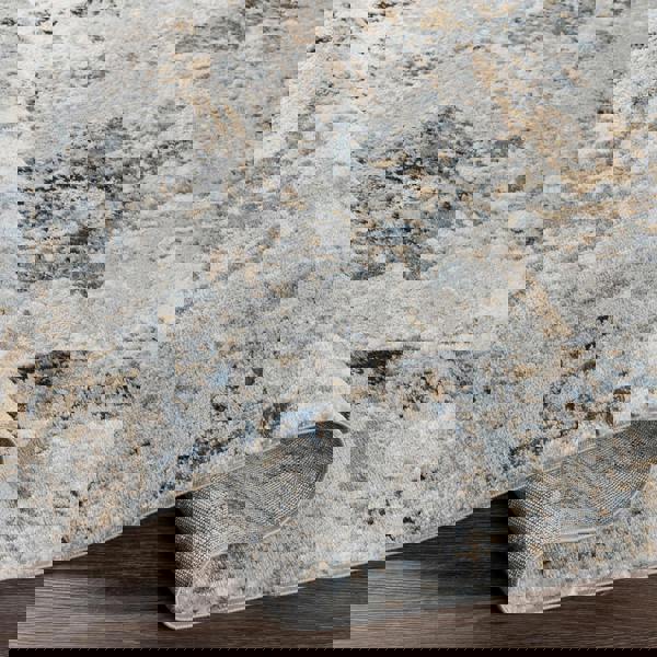 Livabliss Jolie-Abstract Grey Beige Yellow Black Modern Marble Rug