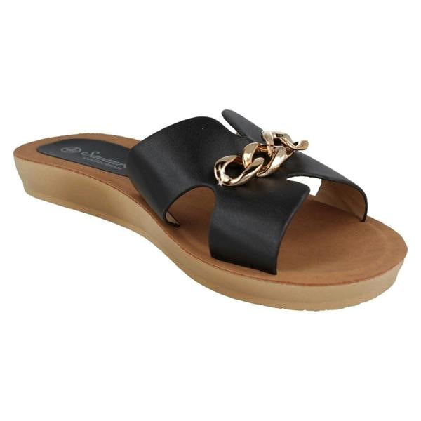 Savannah Ladies Savannah Open Toe Casual Mules