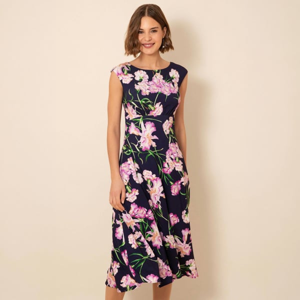 Alie Street London Luna Midi Dress in Midnight Blossom