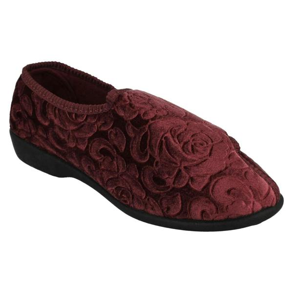 Jo & Joe Ladies Jo & Joe Embossed Floral Detailed Slippers Doreen