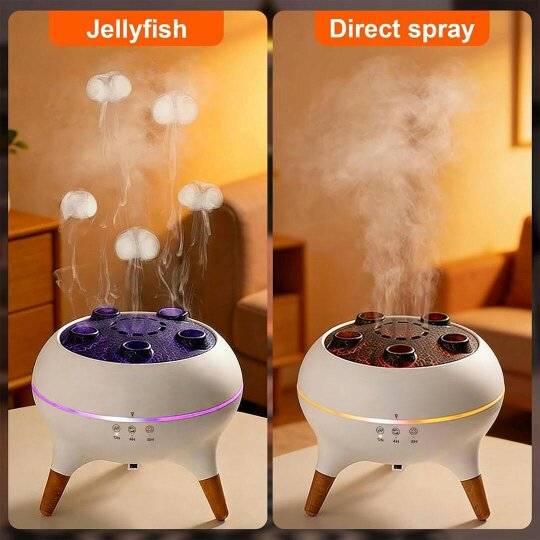 Havendro 7 Color Flame Aroma Diffuser Humidifier USB Desktop Simulation Light Purifier