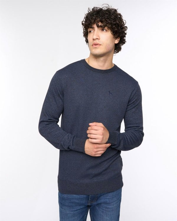 Bewley & Ritch Loxham Crew Knit Navy Marl