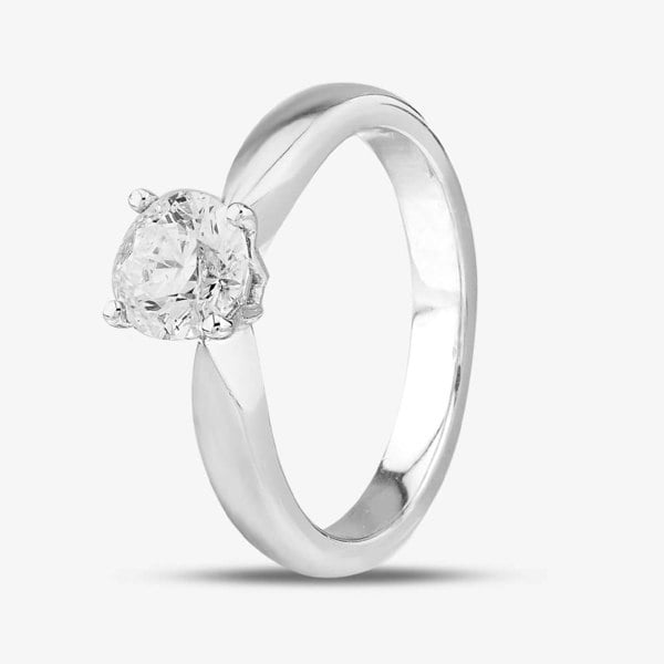 T. H. Baker Platinum 1.00ct Round Brilliant Cut Diamond Solitaire Ring EGL3411138526 N
