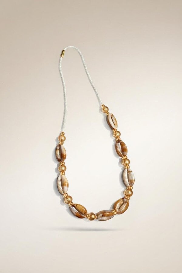 The Colourful Aura Gold-Plated Cowrie Shell Bohemian Necklace