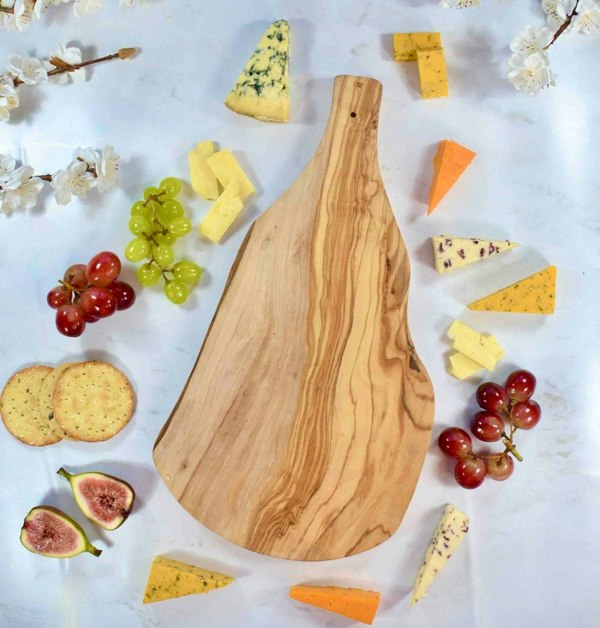 Olive Wood Board with Handle 40cm