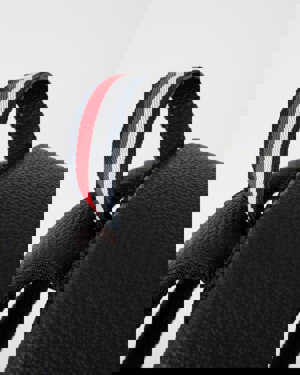 handle detail of Tommy Hilfiger Essential PU Mens Backpack in Black