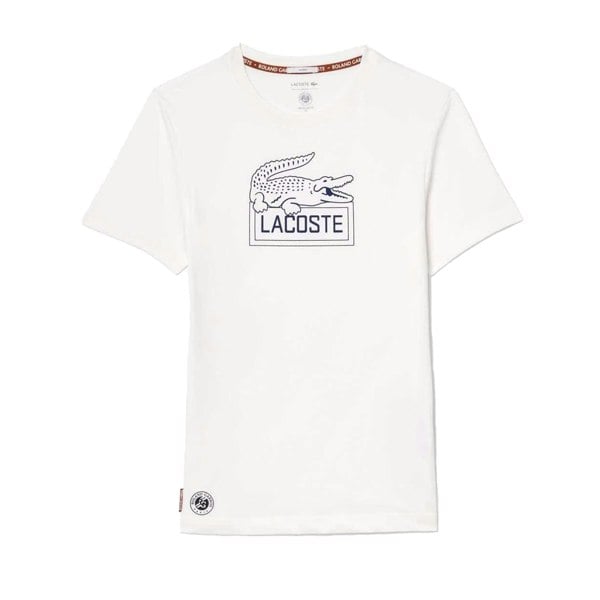 Lacoste Unisex Adult Roland Garros Edition Ultra Dry Tennis T-Shirt - White