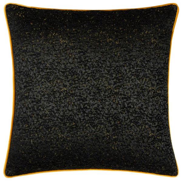 Paoletti Chenille Piped Cushion Cover - Black