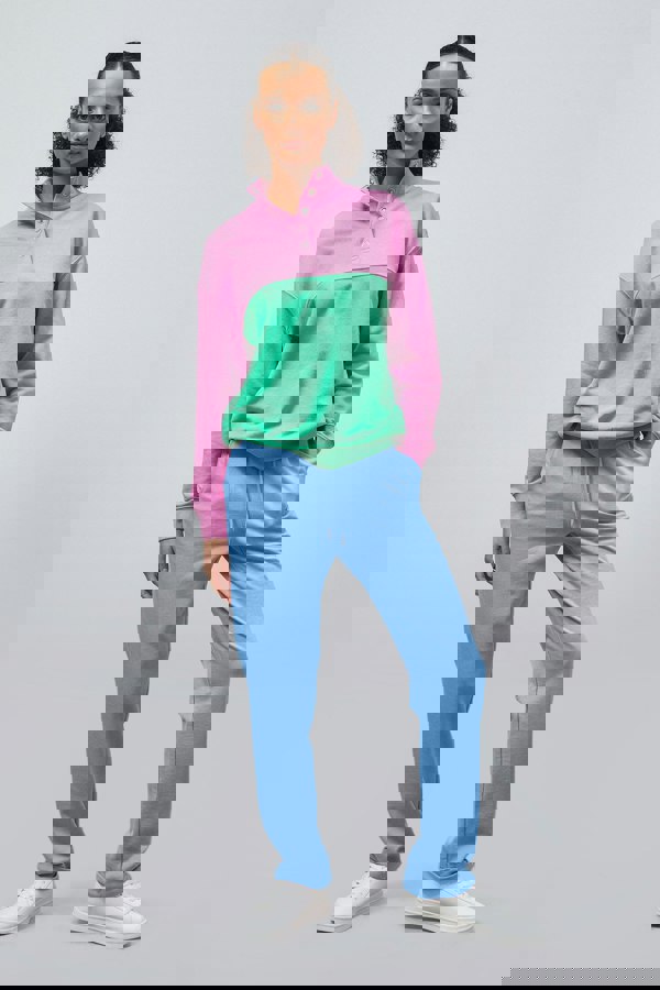 ENORSIA Colour Block LS High Neck Sweatshirt