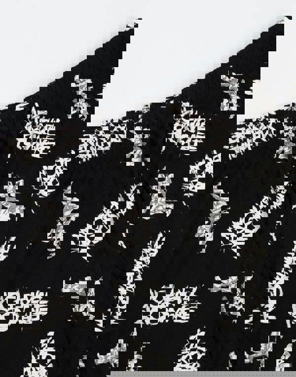 My Chemical Romance Mens Black Logo Short Sleeve Long Leg Pyjama Set