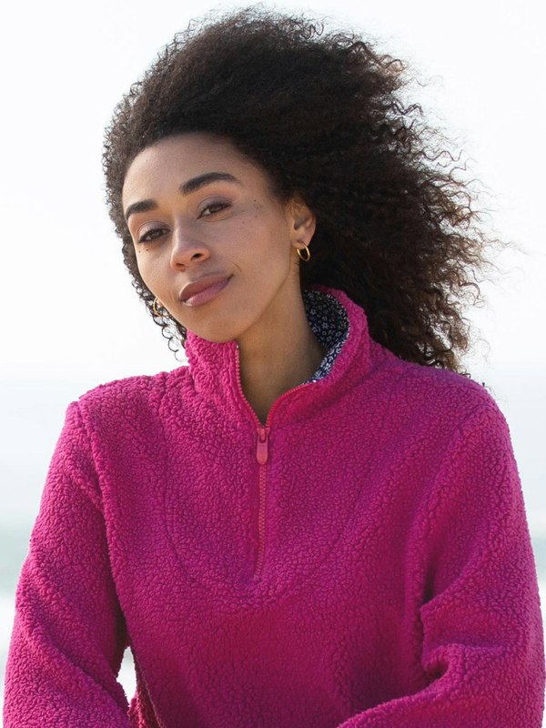 Kite Purbeck 1/4 Zip Teddy Fleece Fuchsia