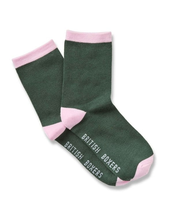 British Boxers Women's Bamboo Four-Pair Sock Gift Box – Juniper