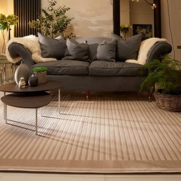 Belgrade Natural Striped Rug | Timeless Elegance | The Rugs