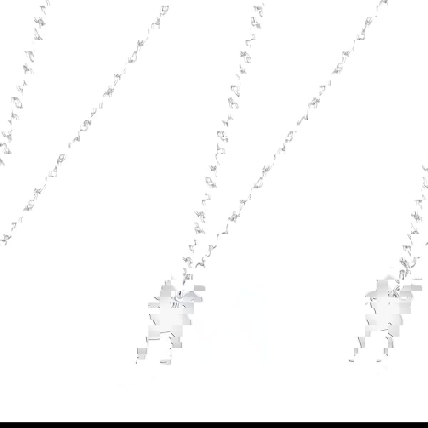 Mylee London Greenland Dog Silhouette Silver Necklace - Personalised