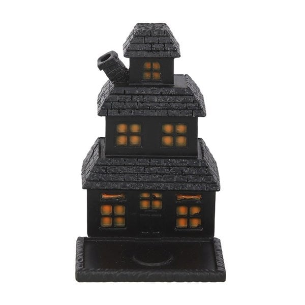 Serano Black Haunted House Incense Cone Holder