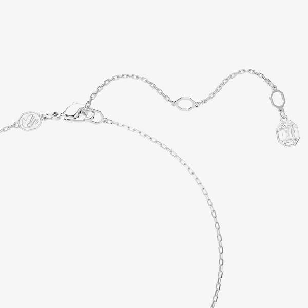Swarovski Constella Rhodium Plated White Circle Necklace 5692261