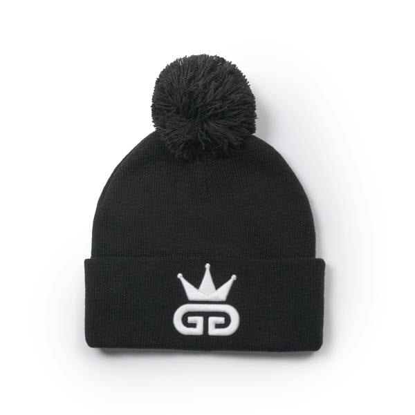 God Given Talent GGT White  Logo Black Bobble Woolly Hat