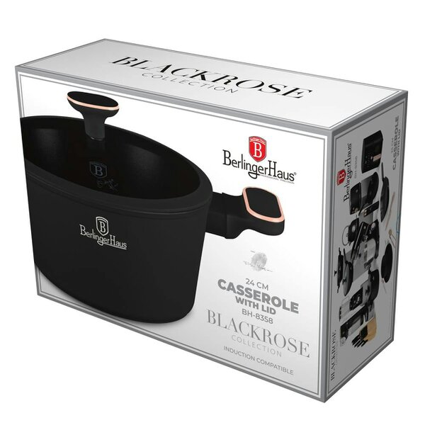 Berlinger Haus Black Rose BH8358 – 24 cm Casserole with Lid