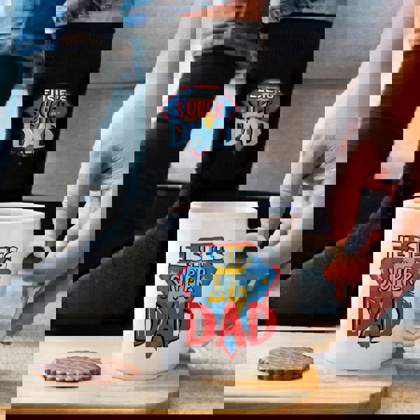 Personalised Memento Company Personalised Super Dad Mug & Socks Set