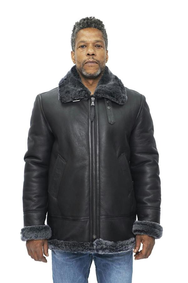 Infinity Leather Mens B3 Aviator Flying Sheepskin Jacket-Hornsey