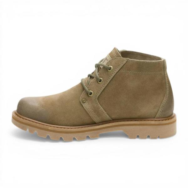 Caterpillar CAT (Caterpillar) Taupe Brown Leather Hiking Mid-Cut Chukka Ankle Boots - Grader