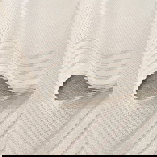 Bordered Living Room rug, cream colour, stain-resistant and non-shedding