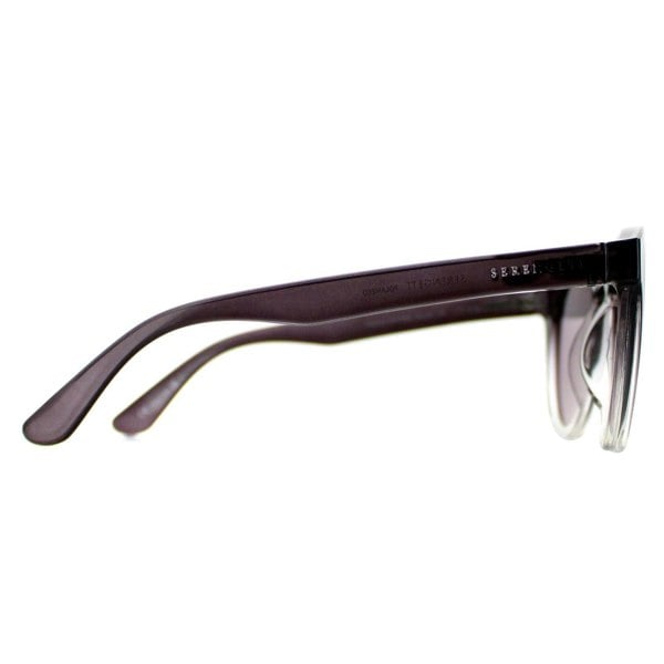 Serengeti Sunglasses Kingman SS572005 Shiny Black to Clear Saturn Polarized Smoke