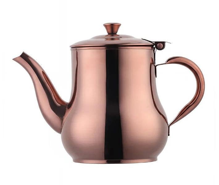 Anygleam Teapot Rose Gold Stainless Steel with Filter for Coffee, Tea, Oil and Liquid Seasonings Container Kettle