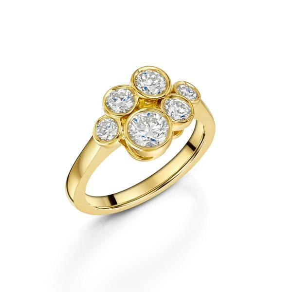 Sarah Layton Diamond Bubble Pop Ring, 0.89ct - 18ct Yellow Gold