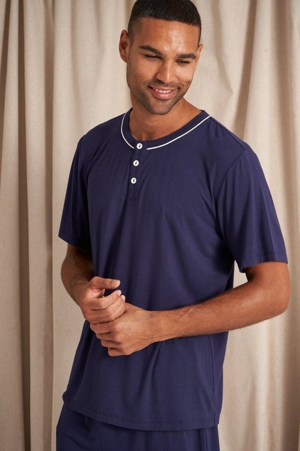 Mister You Bamboo Short Pyjama Set in MidnightNightwear