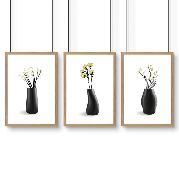 Prints For Bathroom Walls | Set of 3 Botanical Wall art Prints