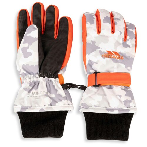 Trespass Kids Laggan Camo Winter Gloves - Grey