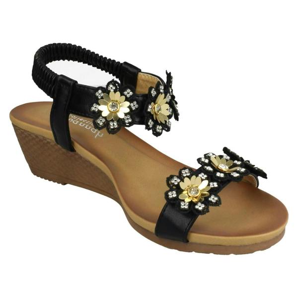 Savannah Ladies Savannah Mid Wedge Sandals