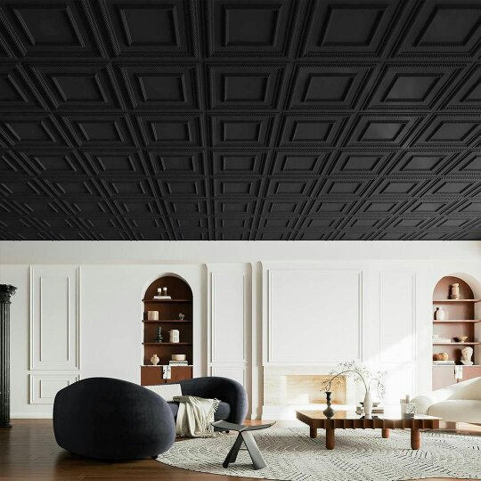 Havendro 11PCS 3D Tiles Ceiling Wall Stickers Self-Adhesive Waterproof Thick Wall Panels