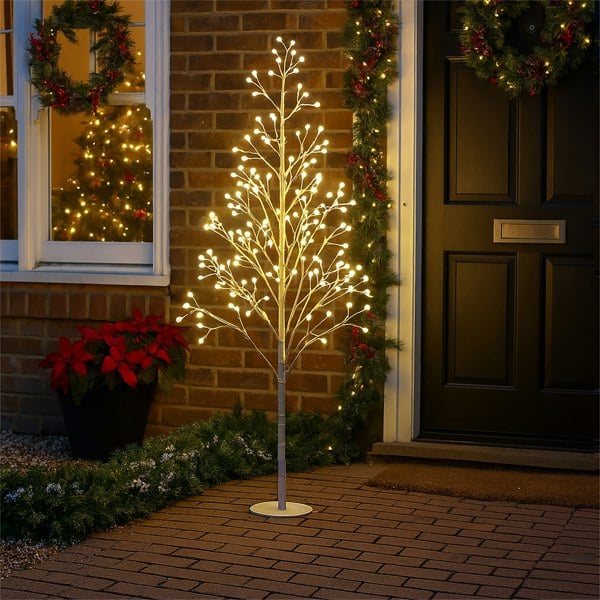 Xmas Haus 150cm 180 Warm White/w Micro Led Tree White 5M Lead