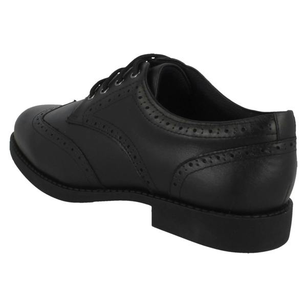 Clarks Girls Clarks Lace Up Brogue School Shoes Tapa Pure