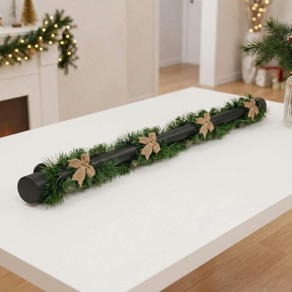 Garden Greatness Decorated Christmas Tinsel Garland with Bows
