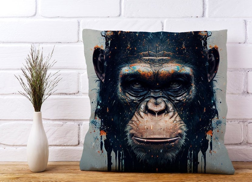 Warren Reed Gorilla Face Splashart Cushions