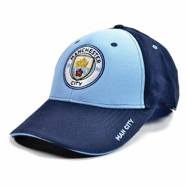 Manchester City FC Sky Blue & Navy Baseball Cap, Clothing Accessories, Sports, Gift