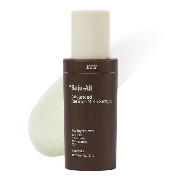 Dr. Reju-All Advanced Retino-Mela Serum – 30ml Korean anti-aging serum with Retinol, Tranexamic Acid, and Niacinamide available at Atelier De Glow UK.
