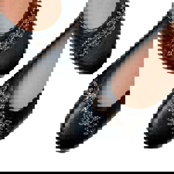 Fit Flop Womens/Ladies Allegro Sparkle Ballerina Flats - Black - 