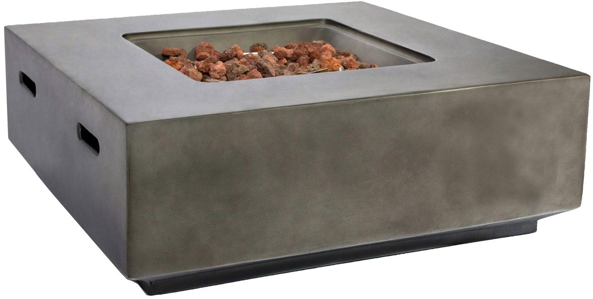 MDA Designs Loki Dark Grey Lavish Garden & Patio Gas Fire Pit with Eco-Stone Finish