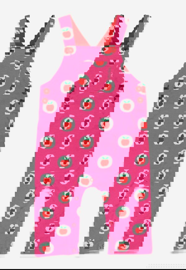 Organic Apple Print Dungarees - Toby Tiger UK Wholesale